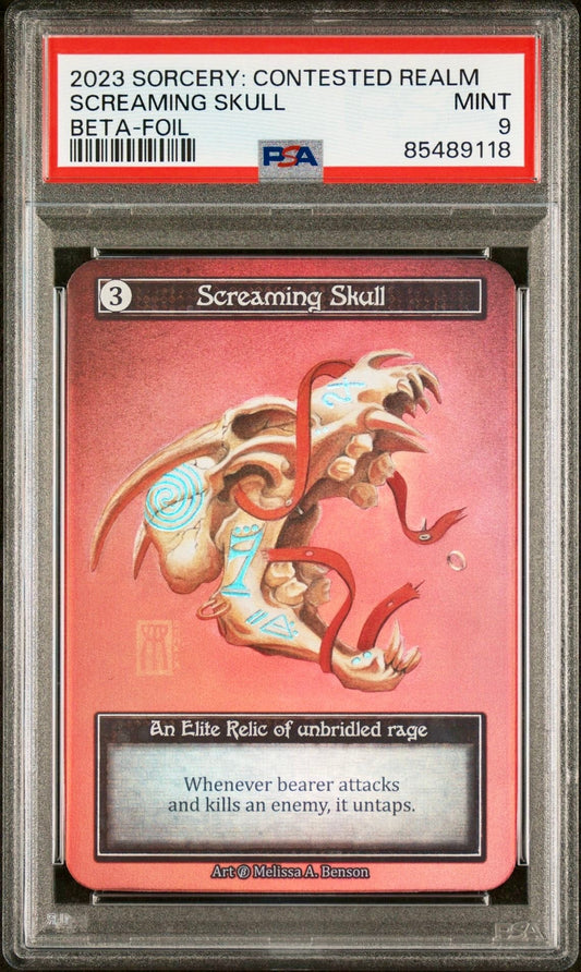 PSA 9 - Screaming Skull (Elite Foil) Beta - Sorcery