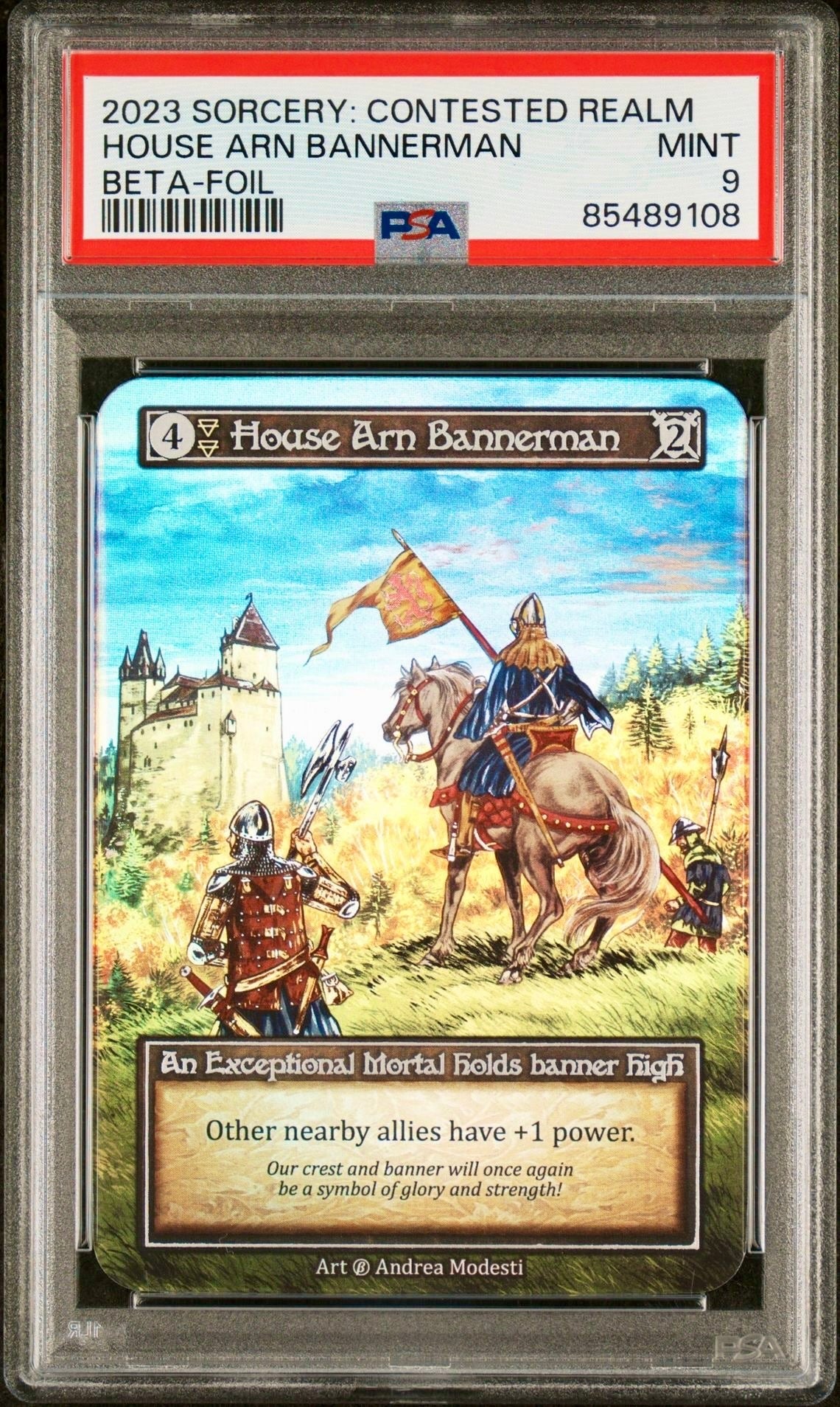 PSA 9 - House Arm Bannerman (Exceptional Foil) Beta - Sorcery