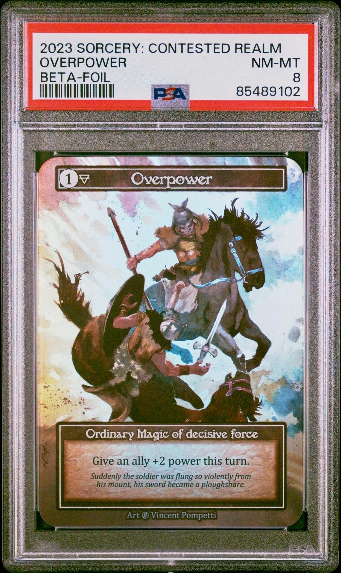 PSA 8 - Overpower (Ordinary Foil) Beta - Sorcery