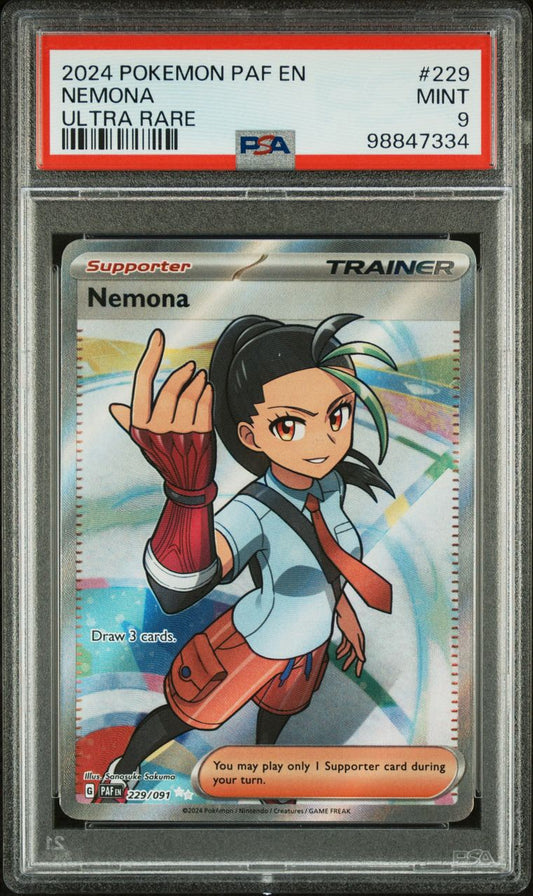 PSA 9 - Nemona 229/091 SV Paldean Fates - Pokemon