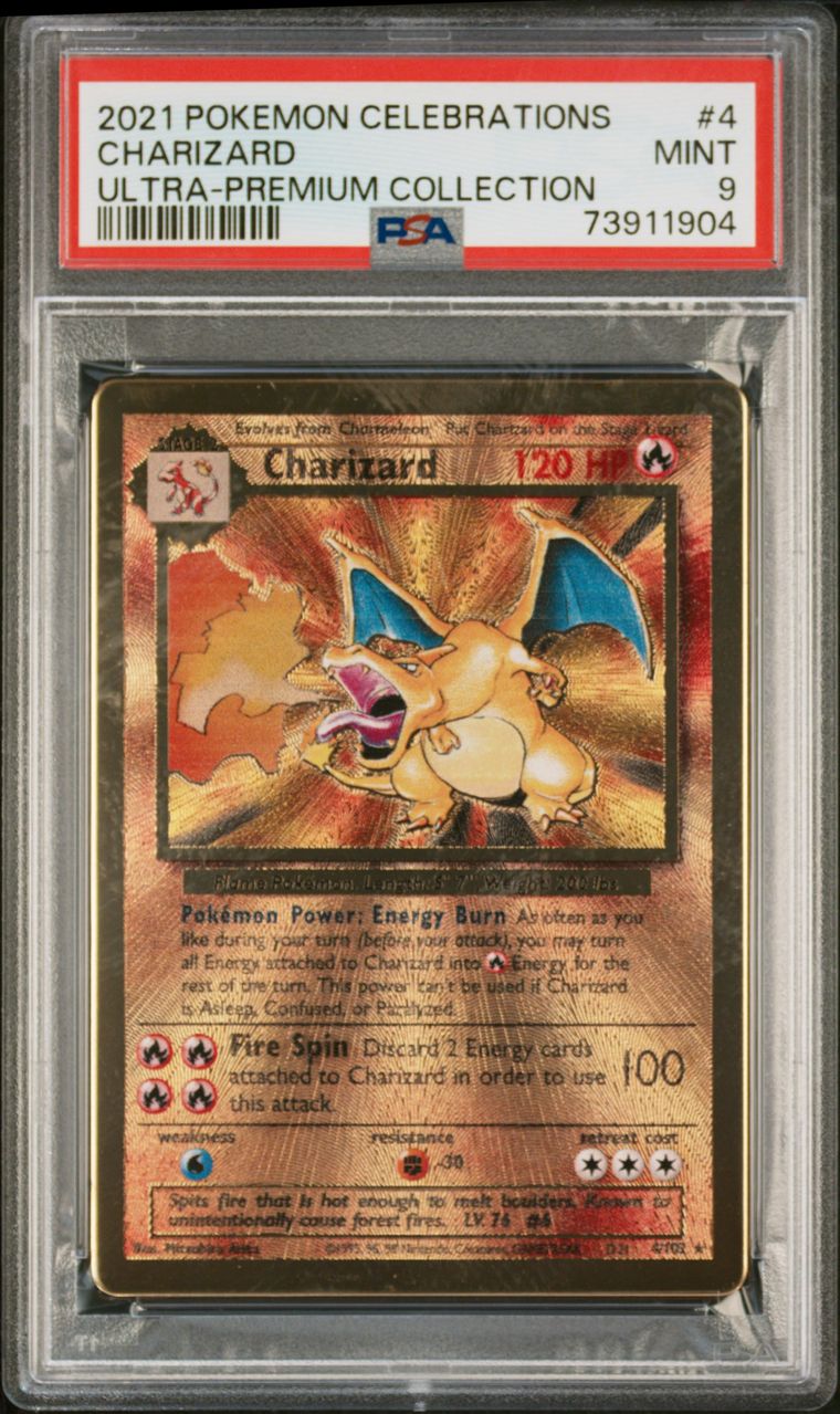 PSA 9 - Metal Charizard 4/102 SWSH Celebrations Ultra Premium Collection - Pokemon