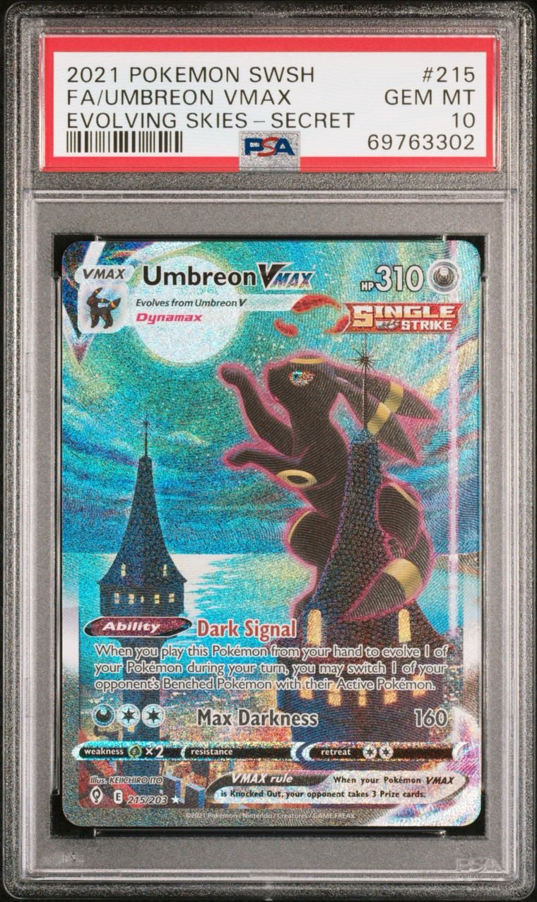 PSA 10 - Umbreon VMAX 215/203 Alt Art SWSH Evolving Skies - Pokemon