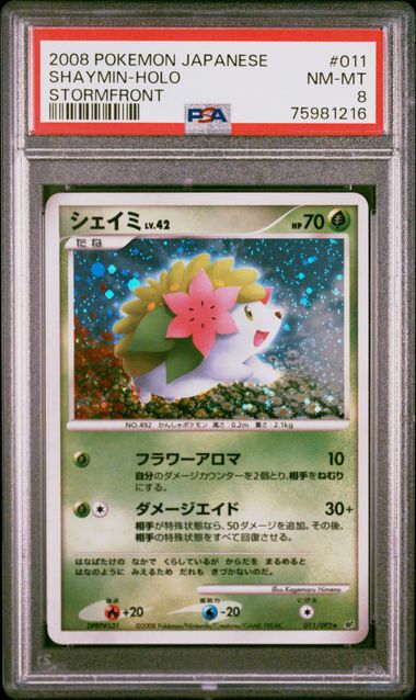 PSA 8 - Shaymin 011/092 Stormfront Holo - Pokemon