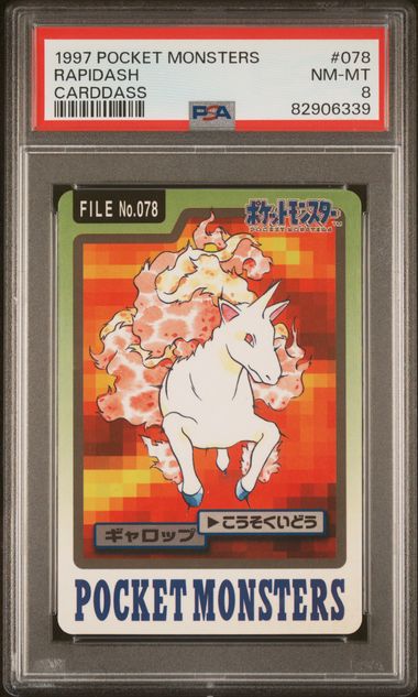 PSA 8 - Rapidash #078 1997 Bandai Carddass Pocket Monsters - Pokemon