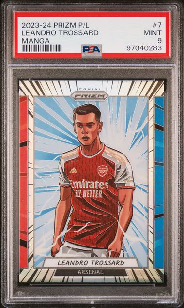 PSA 9 - Leandro Trossard 2023-24 Prizm P/L Manga #7