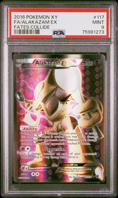 PSA 9 - Alakazam EX 117/124 Fates Collide - Pokemon