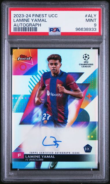 PSA 9 - Lamine Yamal 2023-24 ALY Topps Finest Autograph