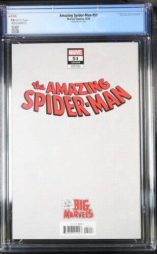 CGC 9.8 - Amazing Spider-Man #51 - 8/24 - Skottie Young's Big Marvels Variant Virgin Sketch Cover - Comic