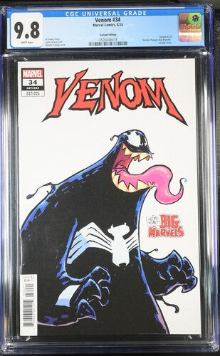 CGC 9.8 - Venom #34 - 8/24 - Skottie Young's Big Marvels Variant Cover - Comic