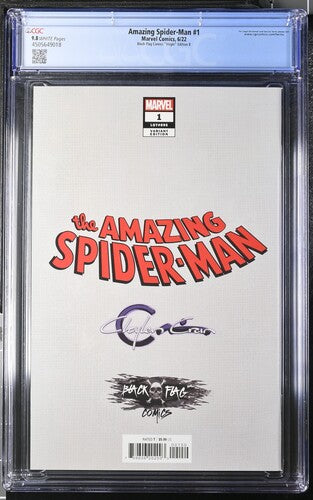 CGC 9.8 - Amazing Spider-Man #1 - 6/22 - Black Flag Comics Virgin Edition B 301 Homage - Comic