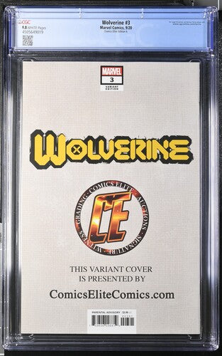 CGC 9.8 - Wolverine #3 - 9/20 - Comics Elite Edition A - Comic