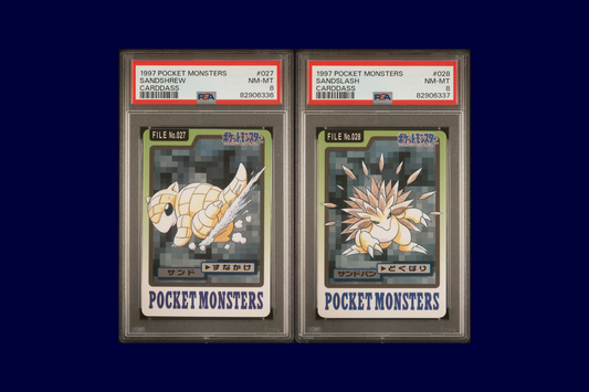 PSA 8 - Sandslash Line #027 #028 1997 Bandai Carddass Pocket Monsters - Pokemon