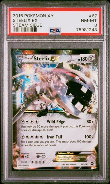 PSA 8 - Steelix EX 67/114 Steam Siege - Pokemon