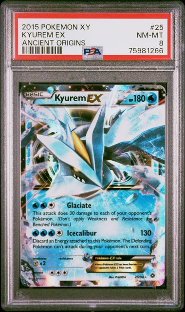 PSA 8 - Kyurem EX 25/98 Ancient Origins - Pokemon