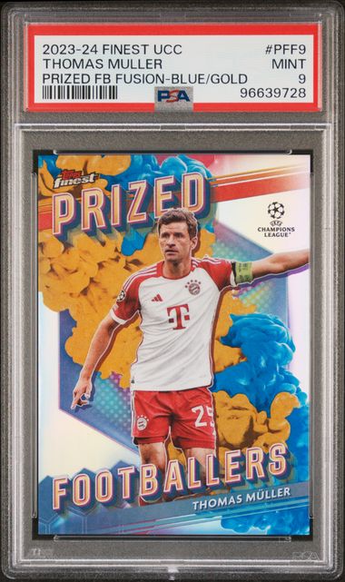 PSA 9 - Thomas Muller 2023-24 PFF9 Topps Prized Footballer Blue/Gold - Football