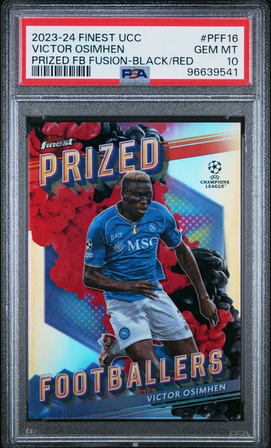 PSA 10 - Victor Osimhen 2023-24 PFF16 Topps Prized Footballer Fusion Black/Red - Football