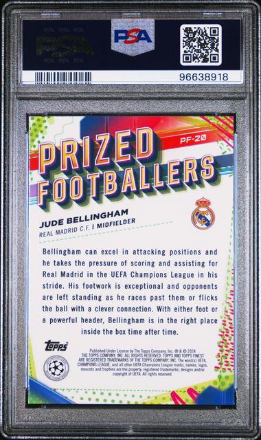 PSA 10 - Jude Bellingham 2023-24 PF20 Topps Prized Footballer - Football