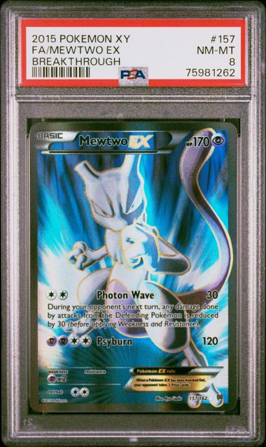 PSA 8 - Mewtwo EX 157/162 Breakthrough - Pokemon