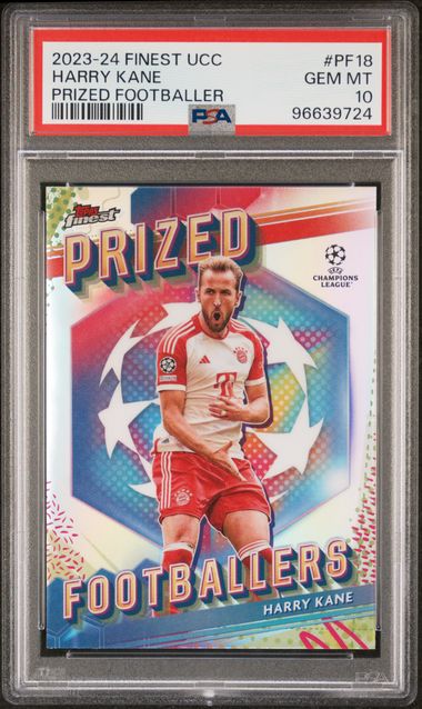 PSA 9 - Harry Kane 2023-24 PF18 Topps Prized Footballer Black/Red Fusion