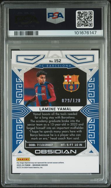 PSA 9 - Lamine Yamal 2023-24 Obsidian - Football