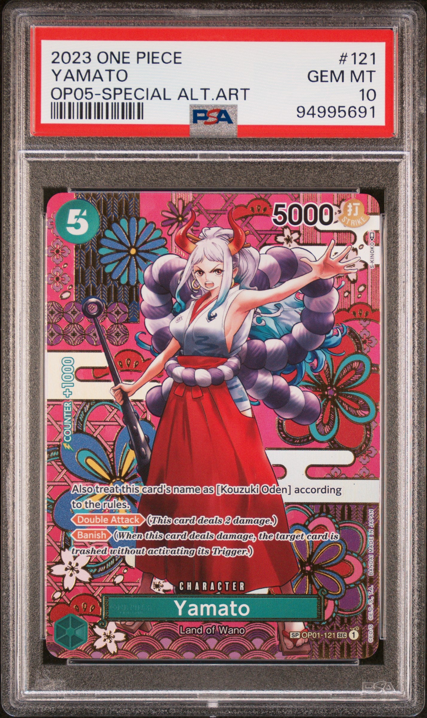 PSA 10 - Yamato Special Alternate Art OP01-121 OP05 - One Piece