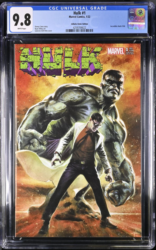 CGC 9.8 - Hulk #1 - 1/22 - Infinite Order Edition - Incredible Hulk #768 - Comic