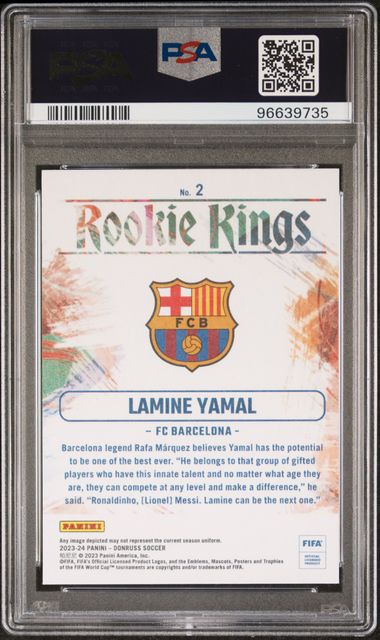 PSA 9 - Lamine Yamal 23/24 Donruss Rookie Kings #2 Red