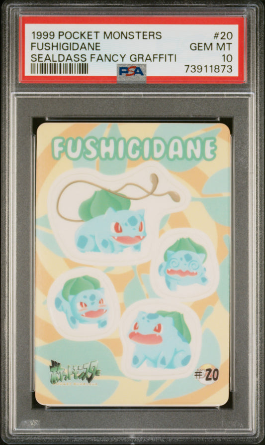 PSA 10 - Bulbasaur #20 Sealdass Fancy Graffiti 1999 Pocket Monsters - Pokemon