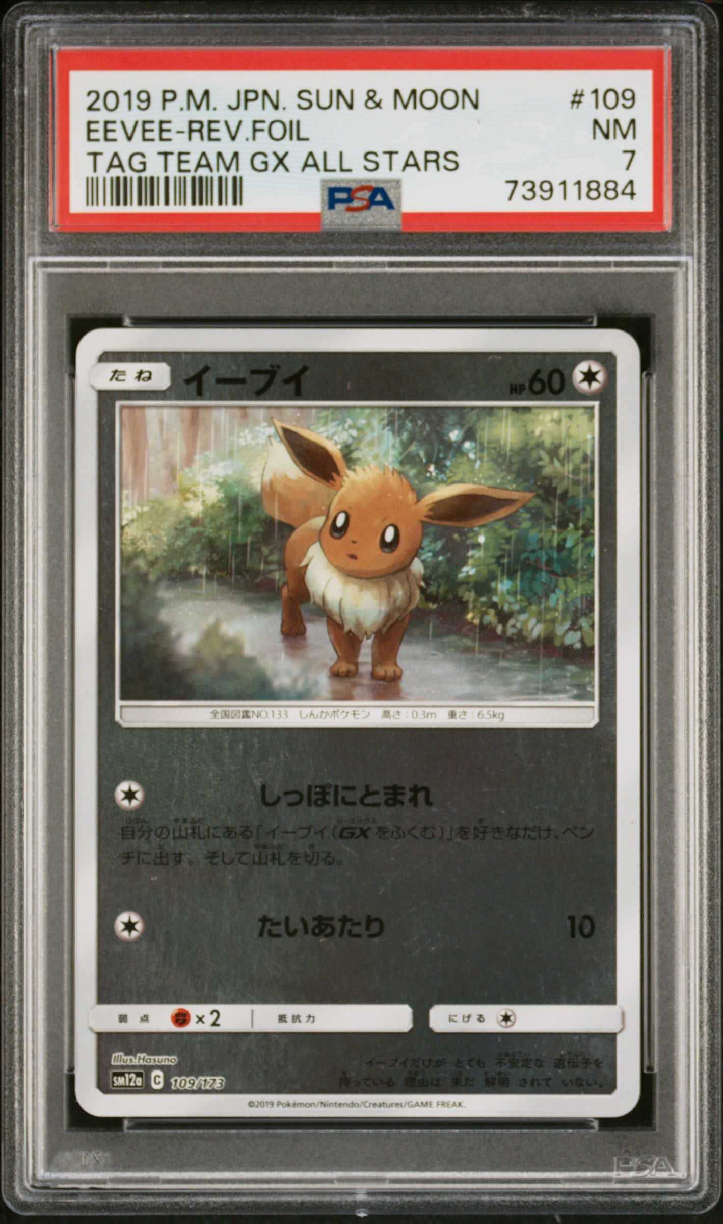 PSA 7 - Pokemon - Eevee - Tag Team GX: All Stars - 109/173