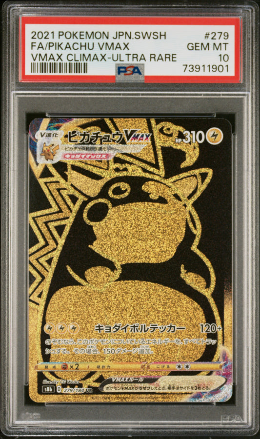 PSA 10 - Pikachu VMAX 279/184 S1 VMAX Climax  - Pokemon