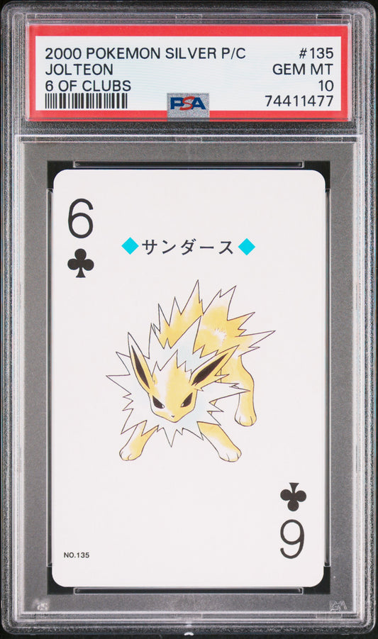 PSA 10 - Jolteon 6 of Clubs 2000 Silver Deck - Pokemon