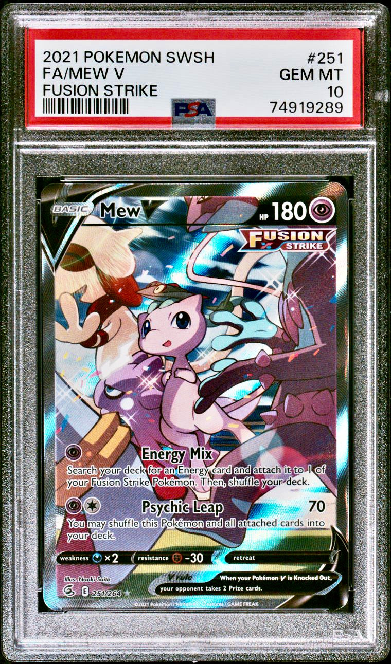 PSA 10 - Mew V 251/264 SWSH Fusion Strike - Pokemon