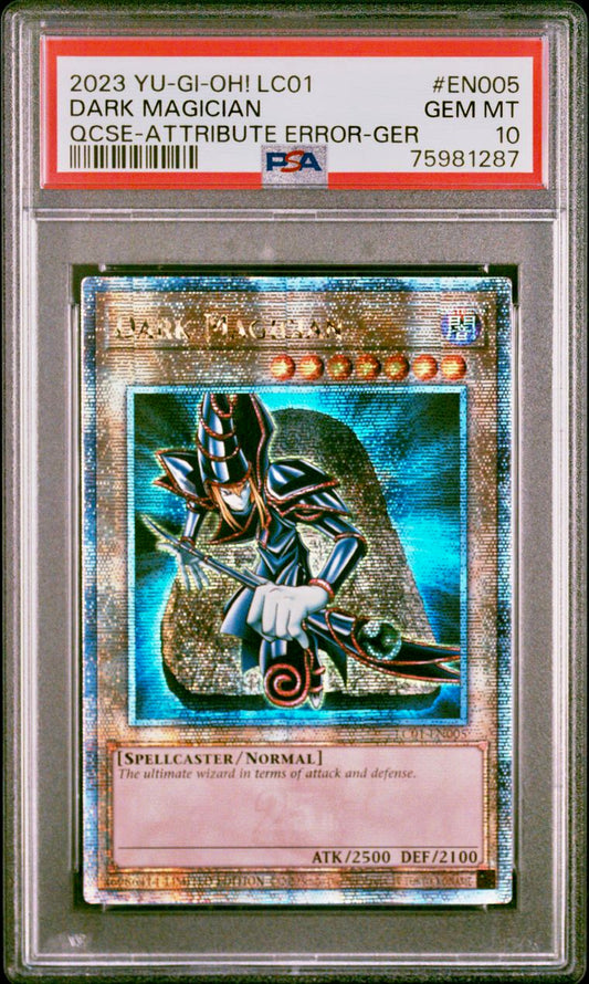 PSA 10 - Dark Magician LC01-EN005 Quarter Century SCR - Yu-Gi-Oh!