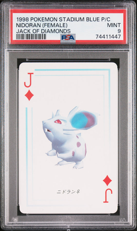 PSA 9 - Nidoran (F) J of Diamonds 1998 Pokemon Stadium Blue - Pokemon