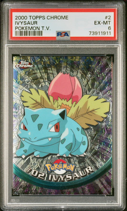 PSA 6 - Ivysaur #2 Pokemon TV - Topps Chrome