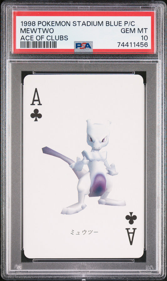 PSA 10 - Mewtwo Ace of Clubs 1998 Pokemon Stadium Blue - Pokemon