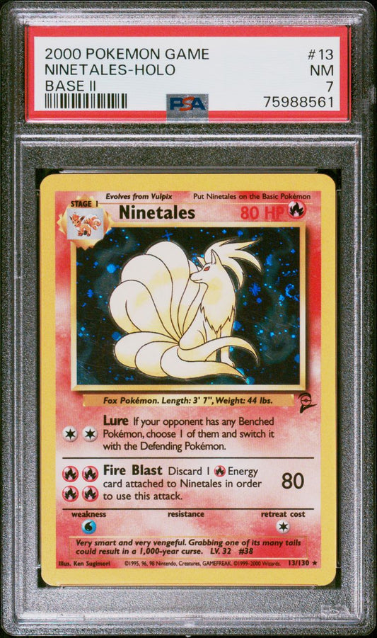 PSA 7 - Pokemon - Ninetales - Base Set 2 - 13/130