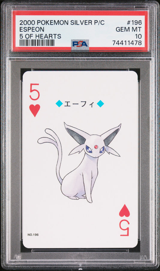 PSA 10 - Espeon 5 of Hearts 2000 Silver Deck - Pokemon