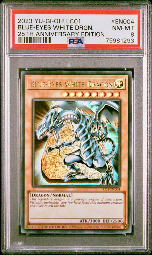 PSA 8 - Blue Eyes White Dragon - LC01-004 25th Anniversary - Yu-Gi-Oh!