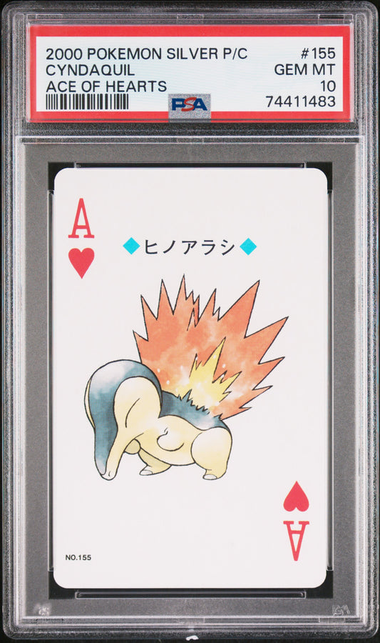 PSA 10 - Cyndaquil Ace of Hearts 2000 Silver Deck - Pokemon