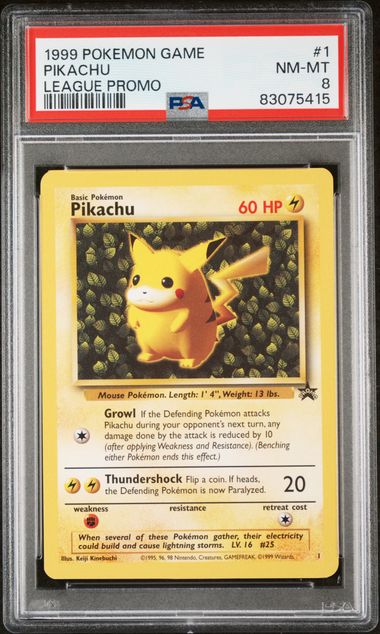 PSA 8 - Pikachu #1 League Promo - Pokemon