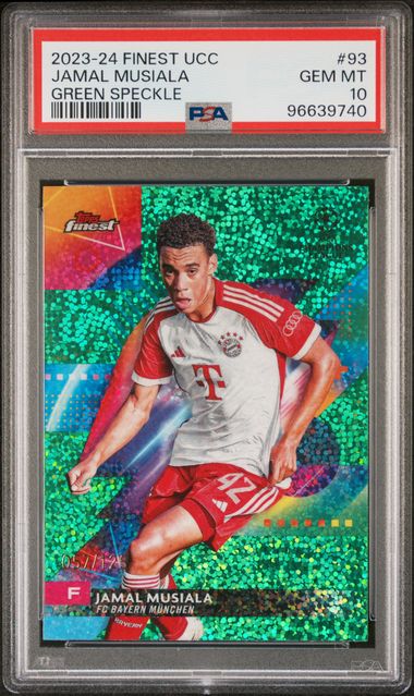 PSA 10 - Jamal Musiala 057/125 2023-24 #93 Topps Green Speckle - Football