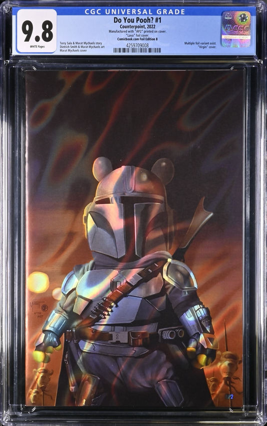 CGC 9.8 - Do You Pooh? #1 - Poohdalorian - Comicbook.com Foil Edition B - Lava foil cover - AP2 - Comic