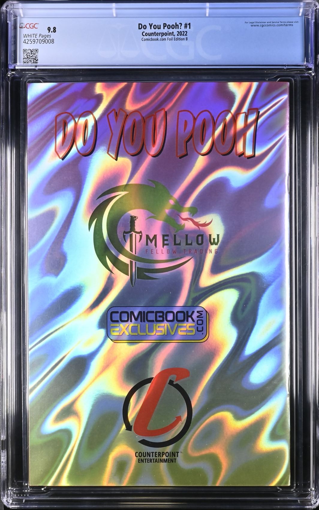 CGC 9.8 - Do You Pooh? #1 - Poohdalorian - Comicbook.com Foil Edition B - Lava foil cover - AP2 - Comic