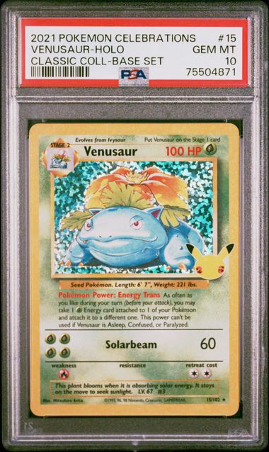 PSA 10 - Venusaur 15/102 SWSH Celebrations Classic Collection - Pokemon