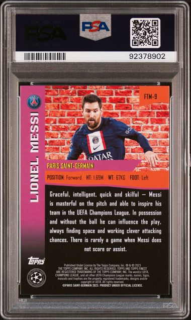 PSA 10 - Lionel Messi 2022-23 Topps Finest The Man FTM-9