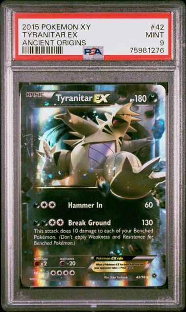 PSA 9 - Tyranitar EX 42/98 Ancient Origins - Pokemon