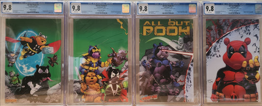 CGC 9.8 - All Out Pooh #1 - RC5 - X-Men #1(10/91) cover homage. Virgin cover set - Comic