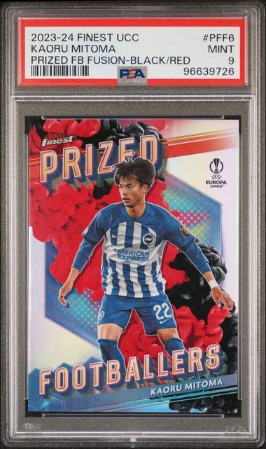 PSA 9 - Kaoru Mitoma 2023-24 PFF6 Topps Prized Footballer Black/Red - Football