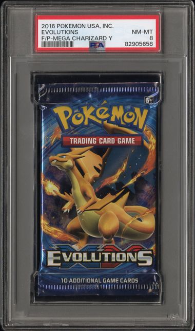 PSA 8 - XY Evolutions ART SET (4) Foil Pack - Pokemon